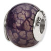 Reflection Beads Sterling Silver Purple Cracked Agate Stone Bead