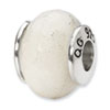 Reflection Beads Sterling Silver White Quartz Stone Bead