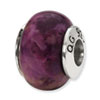 Reflection Beads Sterling Silver Purple Magnasite Stone Bead