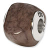 Reflection Beads Sterling Silver Black Calcite Stone Bead