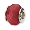 Reflection Beads Sterling Silver Red Quartz Stone Bead