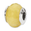 Reflection Beads Sterling Silver Yellow Quartz Stone Bead