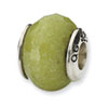 Reflection Beads Sterling Silver Apple Green Quartz Stone Bead