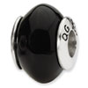 Reflection Beads Sterling Silver Black Agate Stone Bead
