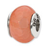Reflection Beads Sterling Silver Red Cracked Agate Stone Bead