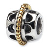Reflection Beads Sterling Silver & 14k Gold Accent Bali Bead