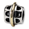 Reflection Beads Sterling Silver & 14k Gold Accent Bali Bead