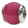 Reflection Beads Sterling Silver Fuschia Quartz Stone Bead