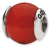 Reflection Beads Sterling Silver Red Quartz Stone Bead