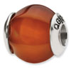 Reflection Beads Sterling Silver Orange Sardonyx Stone Bead