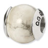 Reflection Beads Sterling Silver White Howlite Stone Bead