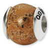 Reflection Beads Sterling Silver Picture Jasper Stone Bead