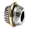 Reflection Beads Sterling Silver & 14k Gold Accent Bali Bead