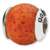 Reflection Beads Sterling Silver Coral Stone Bead