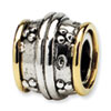 Reflection Beads Sterling Silver & 14k Gold Accent Bali Bead