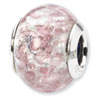 Reflection Beads Sterling Silver White/Lavendar Italian Murano Bead