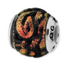 Reflection Beads Sterling Silver Orange Dichroic Glass Bead