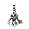 Reflection Beads Sterling Silver Love Keys Dangle Bead