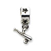 Reflection Beads Sterling Silver Baseball Bat & Ball Dangle Bead