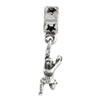 Reflection Beads Sterling Silver Cheerleader Dangle Bead