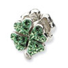 Reflection Beads Sterling Silver Light Green Crystal Clover Bead