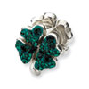 Reflection Beads Sterling Silver Green Swarovski Elements Clover Bead