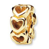 Reflection Beads 14k Yellow Gold Heart Bead