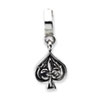 Reflection Beads Sterling Silver Spades Dangle Bead