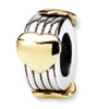 Reflection Beads Sterling Silver & 14k Yellow Gold Heart Bead