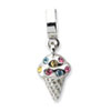 Reflection Beads Sterling Silver CZ Ice Cream Cone Dangle Bead