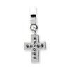 Reflection Beads Sterling Silver Clear Swarovski Elements Cross Dangle Bead
