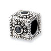 Reflection Beads Sterling Silver Square CZ Bead
