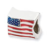 Reflection Beads Sterling Silver USA Flag Bead