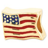 Reflection Beads Sterling Silver and Gold-plated USA Flag Bead