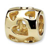 Reflection Beads 14k Yellow Gold Heart Bead