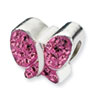 Reflection Beads Sterling Silver Pink Swarovski Elements Butterfly Bead