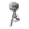 Reflection Beads Sterling Silver Baseball, Bat & Glove Dangle Bead
