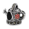 Reflection Beads Sterling Silver Enameled Marcasite Watering Can Bead