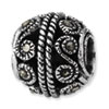 Reflection Beads Sterling Silver Marcasite Bali Bead