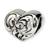Reflection Beads Sterling Silver Scroll Heart Bead