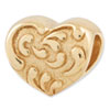 Reflection Beads Sterling Silver and Gold-plated Scroll Heart Bead