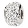 Reflection Beads Sterling Silver  White Full Swarovski Elements Bead