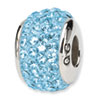 Reflection Beads Sterling Silver  Sky Blue Full Swarovski Elements Bead