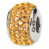 Reflection Beads Sterling Silver  Orange Full Swarovski Elements Bead