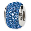 Reflection Beads Sterling Silver  Blue Full Swarovski Elements Bead