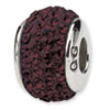 Reflection Beads Sterling Silver  Dark Maroon Full Swarovski Elements Bead