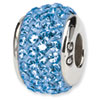 Reflection Beads Sterling Silver  Light Blue Full Swarovski Elements Bead