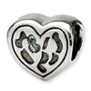 Reflection Beads Sterling Silver Heart Bead