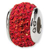 Reflection Beads Sterling Silver  Red Full Swarovski Elements Bead