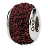 Reflection Beads Sterling Silver  Crimson Full Swarovski Elements Bead